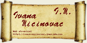 Ivana Mićinovac vizit kartica